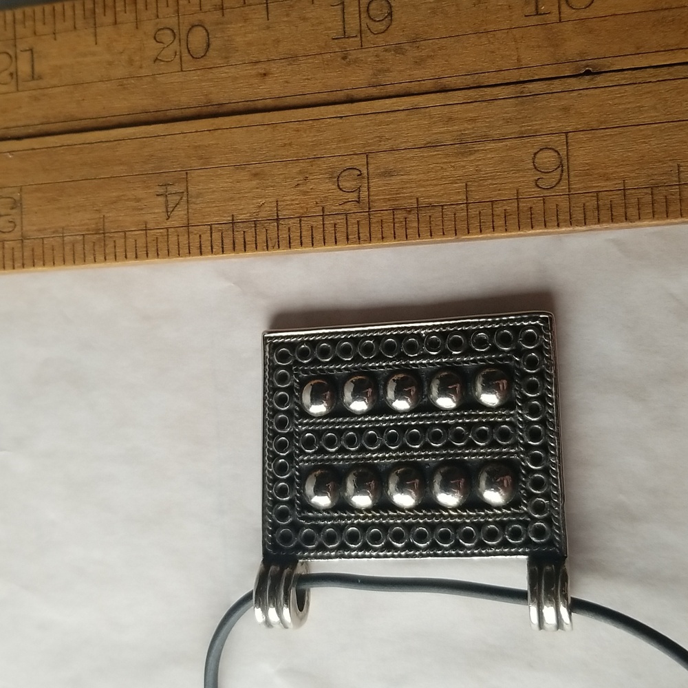 Rectangular Geometric Pendant - Picture 4 of 4